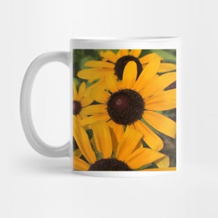 Summer Floral Black Eyed Susan Happy Daisy Retro Flowers Mug